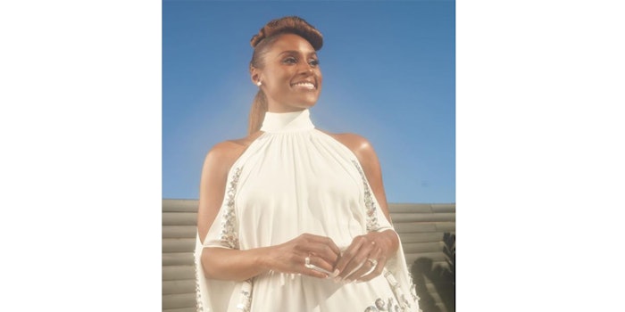 Issa Rae Photo by: @leevuitton; Hair: @lovingyourhair; Face: @joannasimkin; Fit: @jasonrembert / @kristinaelainetaylor Nails: @erierinailz