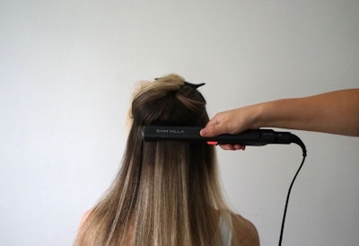 Using Sam Villa Texturizing Iron