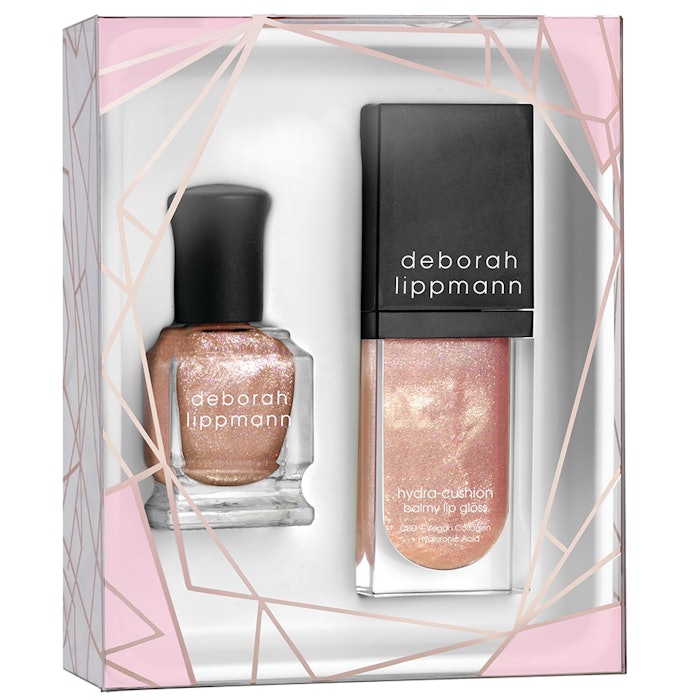 Hydra Cushion Balmy Lip Gloss and Gel Lab Color Treatment Nail Polish in Blinding Lights