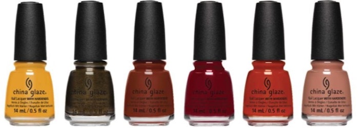 China Glaze Autumn Spice collection; courtesy of brand.