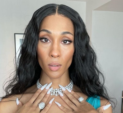 MJ Rodriguez, nails by Thuy Nguyen using essie products
