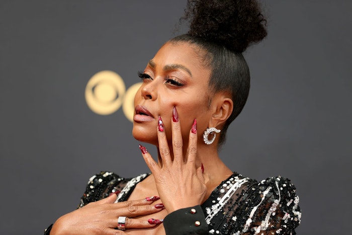 Taraji P. Henson, nails by Temeka Jackson @customtnails1 using Aprés Nail products