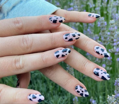 Cow print nails by Stephanie Staunton