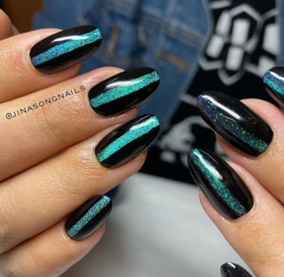 Cat eye nails by Jina Song