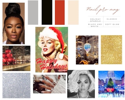 Mood board submitted by Tina Zavala for the November/December 2021 Nailpro issue.