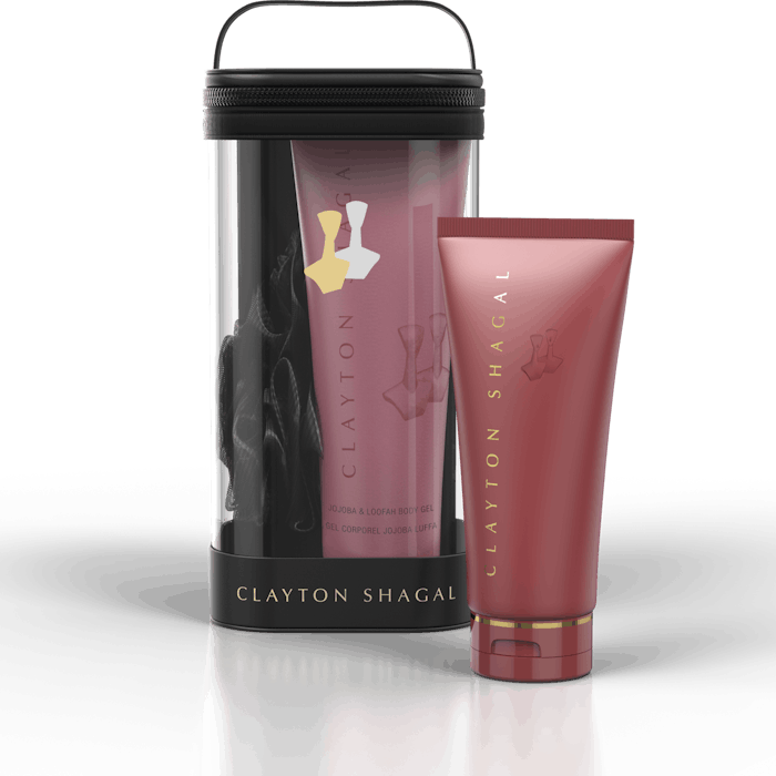 Clayton Shagal Jojoba, Body Cream, Loofah Kit 2 (1)