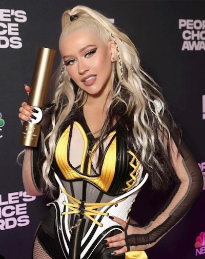 Christina Aguilera, nails by Etienne Ortega