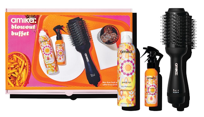 amika Blowout Buffet Blow Dryer Brush and Styling Set; courtesy of the brand