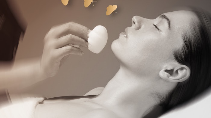 Woman getting facial