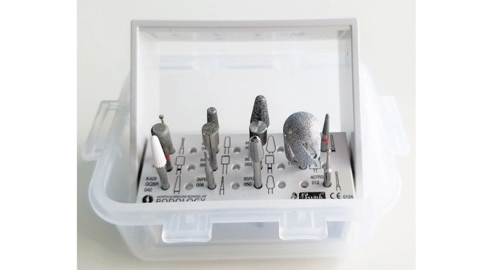 12 Piece Pedicure Bur Starter Kit; courtesy of NASP.