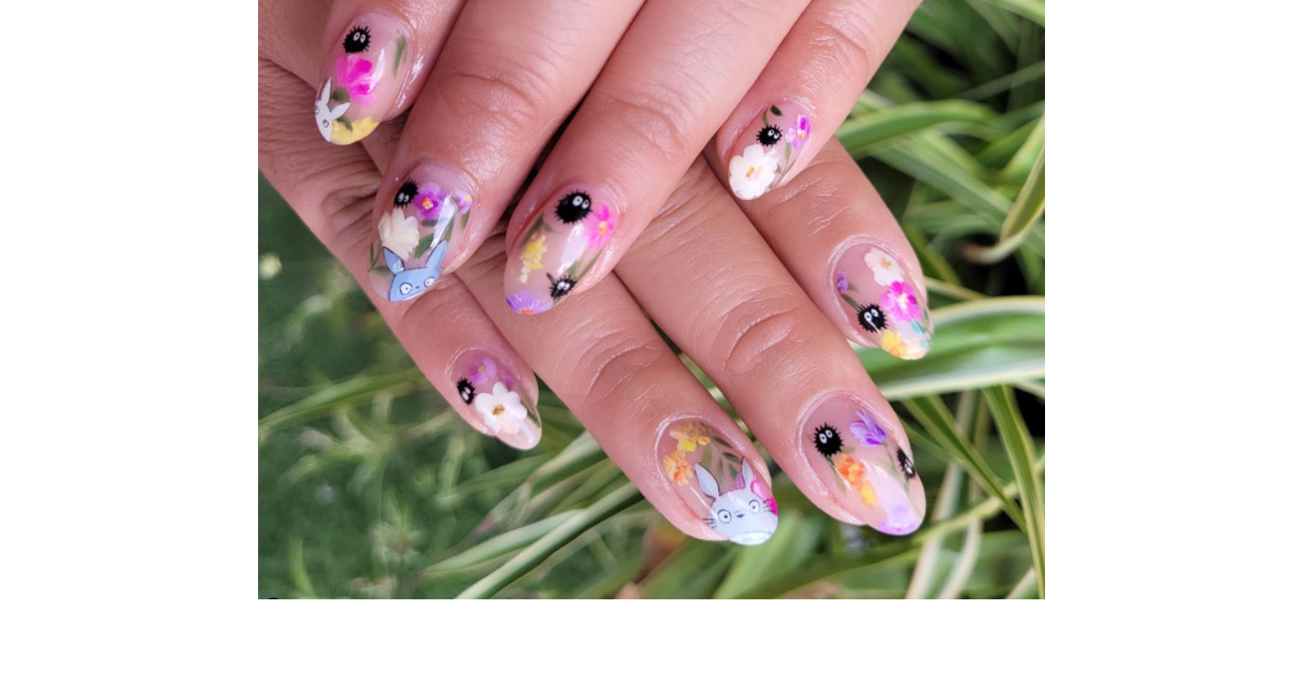 My Neighbor Totoro nails by @nail.mouse via Instagram