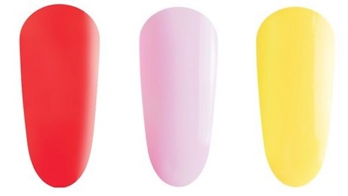 Popular summer colors from The GelBottle; courtesy of brand.