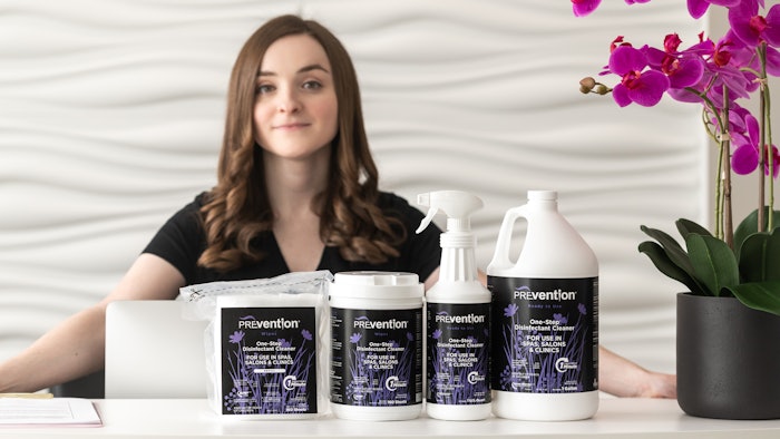 Virox designed Prevention with a modern look to complement beauty professionals' workspaces and receptions areas.