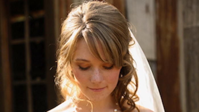 Bride on her wedding day