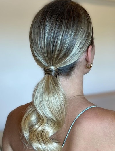 Sleek ponytail