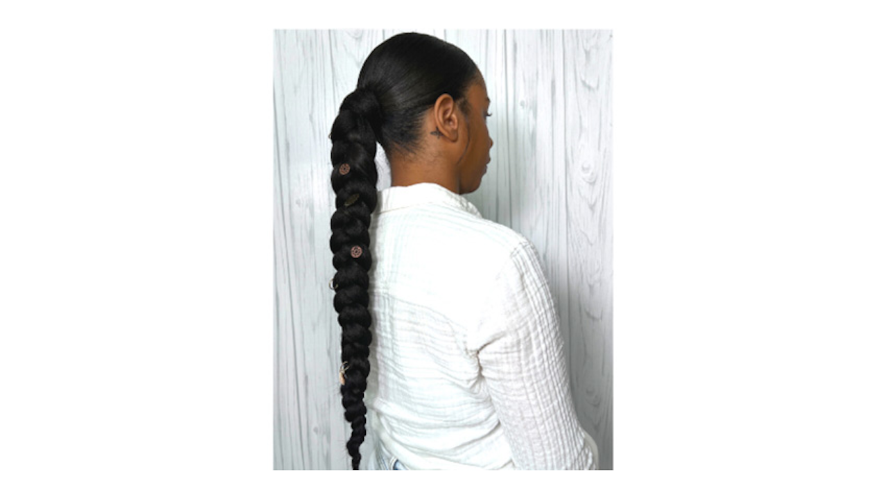 3 section braided ponytail extension hot sale