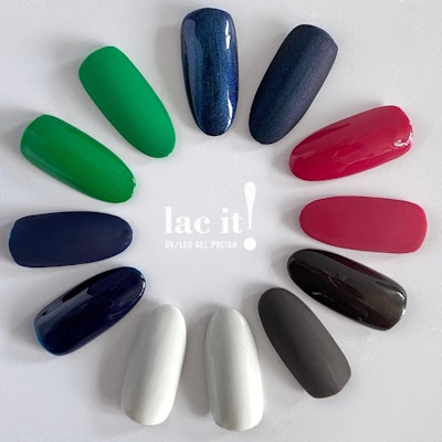 Matte and shiny swatches of the Good Vibes Lac It! collection