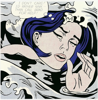 Drowning Girl by pop artist Roy Lichtenstein