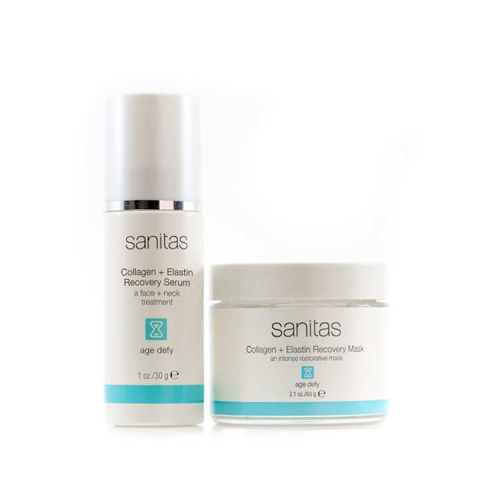 Sanitas Skincare's Collagen + Elastin Recovery Mask and Collagen + Elastin Recovery Serum