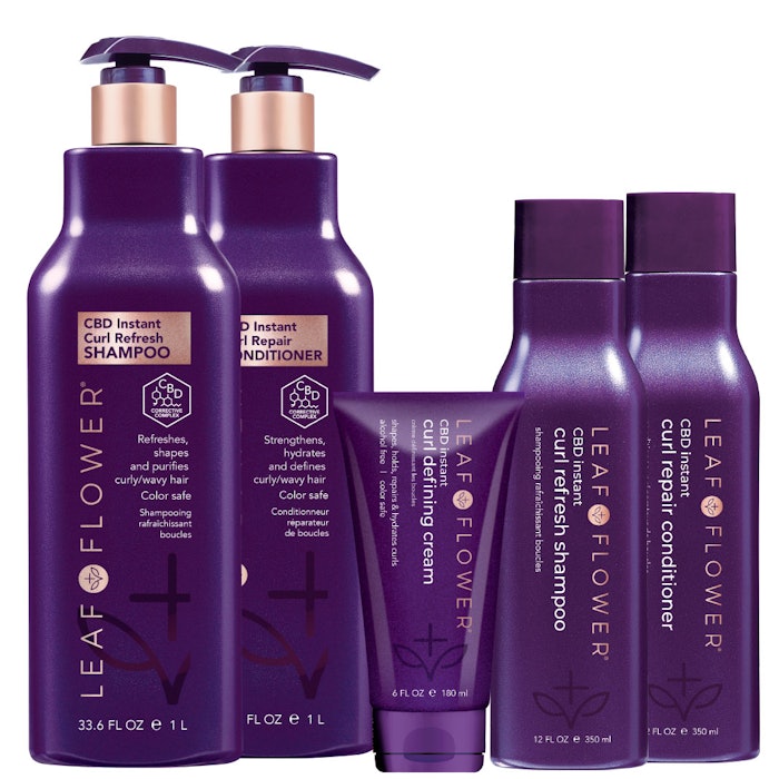 The CBD Instant Curl Refresh Shampoo, CBD Instant Curl Repair Conditioner and CBD Instant Curl Defining Cream are formulated with Leaf + Flower’s proprietary CBD Corrective Complex, which combines multiple cannabinoids to create stronger hair follicles and, therefore, fuller, healthier, more predictable hair.