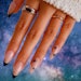 Black french tip manicure