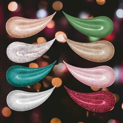 New glitter gel polish shades in the Lecenté Gift Wrapped collection