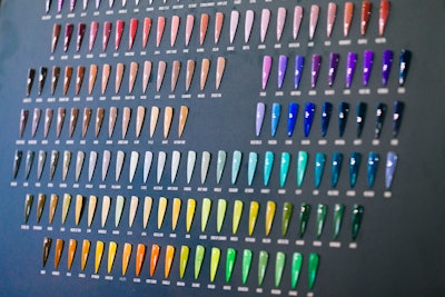 Nails on display at The Beauty & Wellness Congress in Milan, Italy