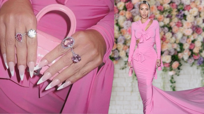 Kim Kardashian's stiletto French manicure