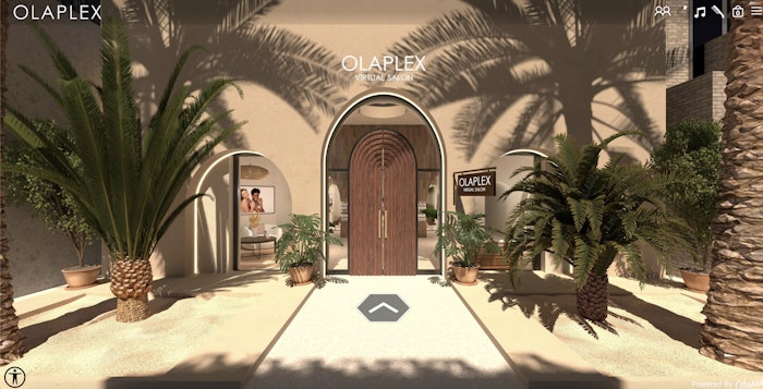 The virtual salon allows users to purchase Olaplex products, learn about the hair science behind the products, and customize their hair repair and styling regimens from the products.