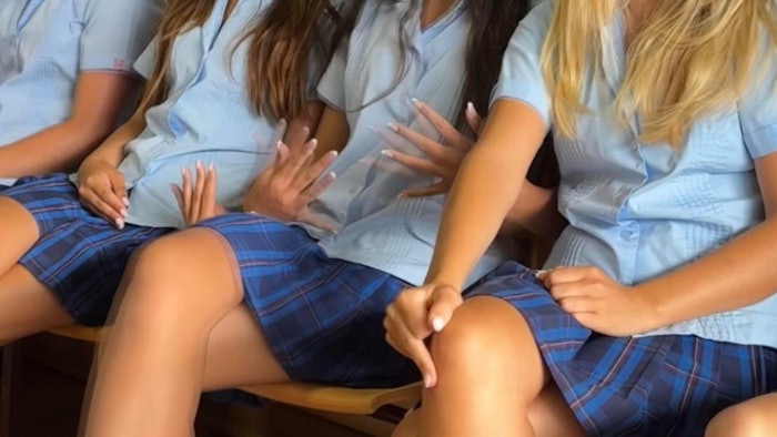 Photos of the Australian students' controversial nails were posted to Facebook