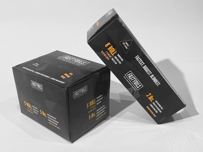 FASTFOILS 5' wide, 5 lbs. roll and the 8' wide, 2 lbs. roll