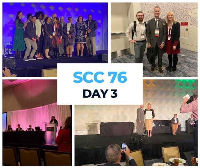 The SCC meeting continued with a showcase exhibition that lead into discussions of sustainability and the future of skin care. Later in the day, a regulatory session was featured.
