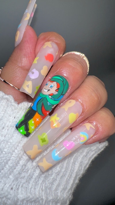 Lucky Charm nails by Mayra Jones