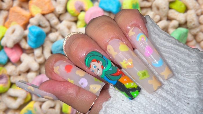 Get a tutorial to create Lucky Charms nail art from nail artist Mayra Jones.
