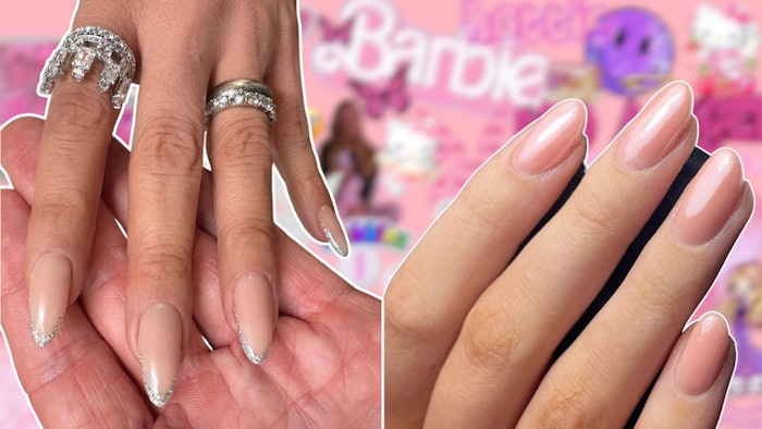 Y2K meets modern minimalism in this latest nail trend – lip gloss nails.