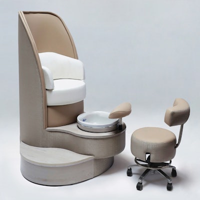 Belava's Eclipse Pedicure Chair is available in two colors.