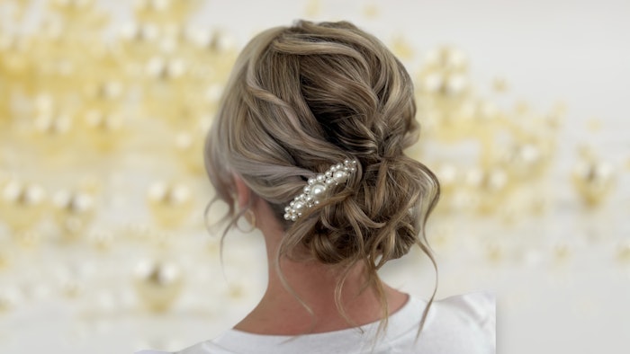 Caralee Pridemore shares how to create a clean texture boho bridal bun that's on trend this spring season.
