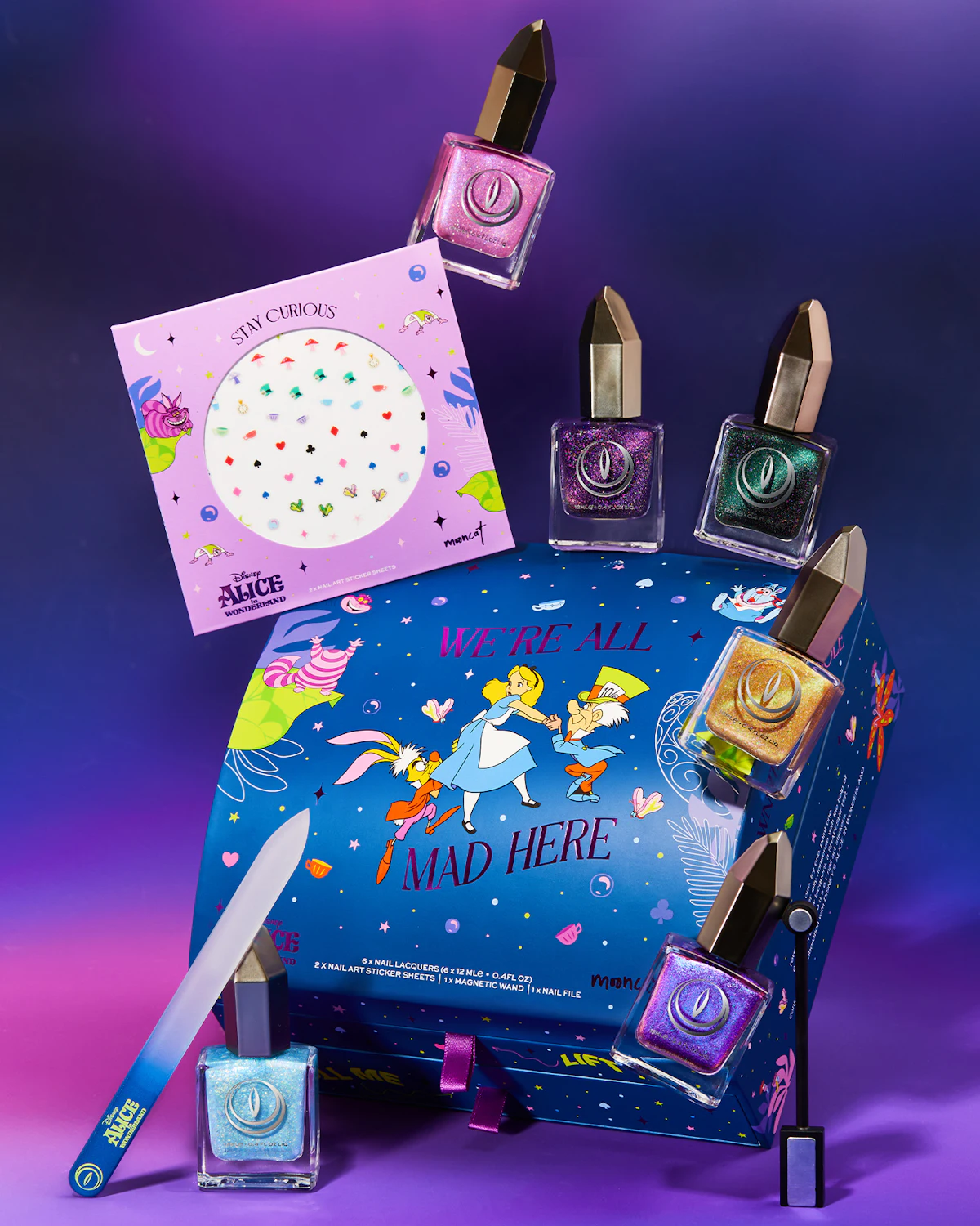 Mooncat限定版ネイルポリッシュ7本セット　Rakutao mooncat Collaborates with Disney for Limited Edition Alice in
