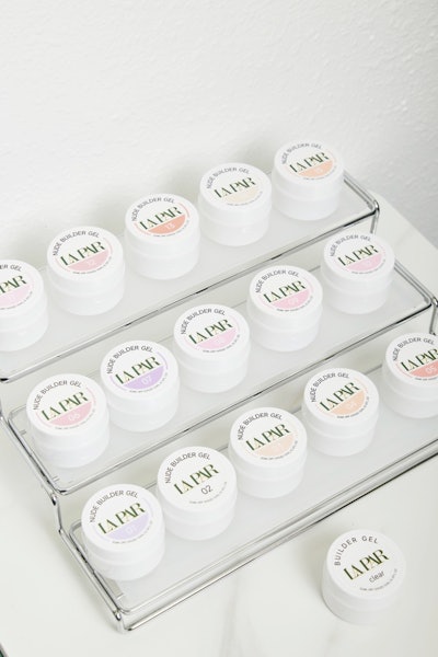 A self-leveling and Big 7-Free line, this builder gel is composed of high-quality resins that prevent cracking or chipping and offers a safe and hypoallergenic experience for clients.