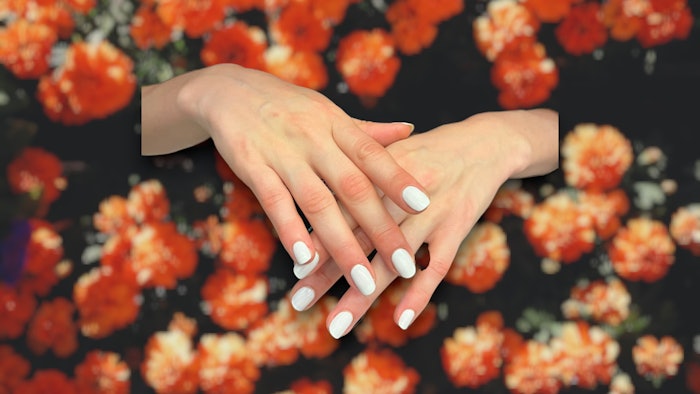 Libertine’s SS24 runway featured a strong, crisp white nail, making for the perfect clean, monochromatic beauty moment.
