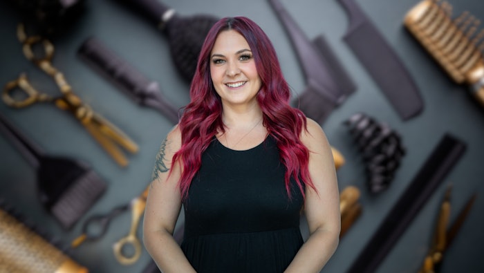 Nicole Wehry (@shearelegance_bynicole) is a a vivid artist at Blank Canvas Salon in Londonderry, NH.