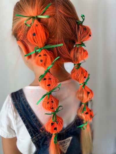 Pumpkin Bubble Braids