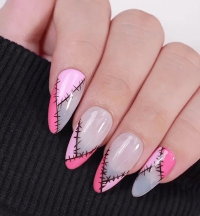 Barbiecore Scarecrow Nail Art