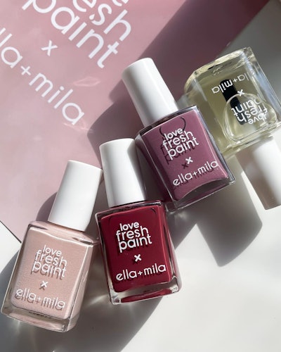 The bundle from Ella+Mila includes three custom polishes that Crystal shares were inspired by motherhood.