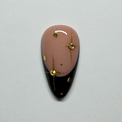 French Bling nail design