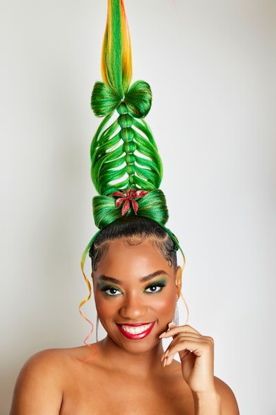 Front of Christmas Tree braid by LaShawn Carlos