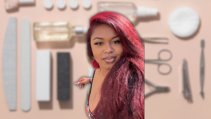 Emani Sosa (@__thenailchemist__) is a 27-year-old nail tech at The Nail Chemist in San Leandro, CA.