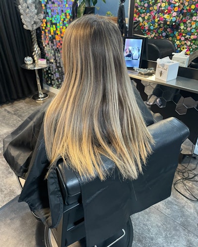 Before Braided Balayage technique