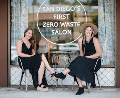 Easton Bajsec and Melissa Parker welcome Beauty Launchpad to Scisters Salon & Apothecary in La Mesa, CA.