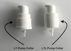 The L1 pump collar will transition from ABS to PP material, while the L1L pump collar will transition from ABS to PP material.